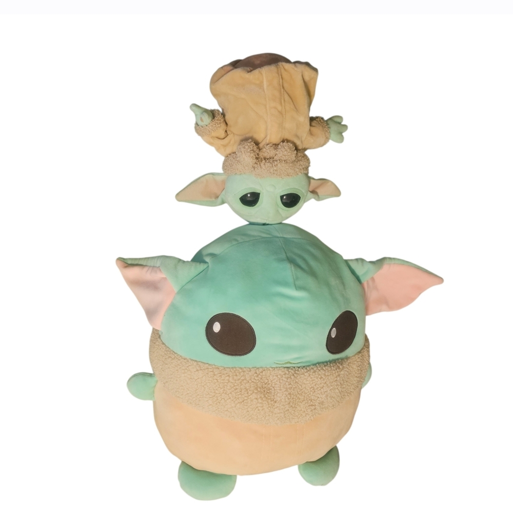 A 2 Pieces Star War Green and Tan Plush Toy Set Mattel - Picture 2 of 9
